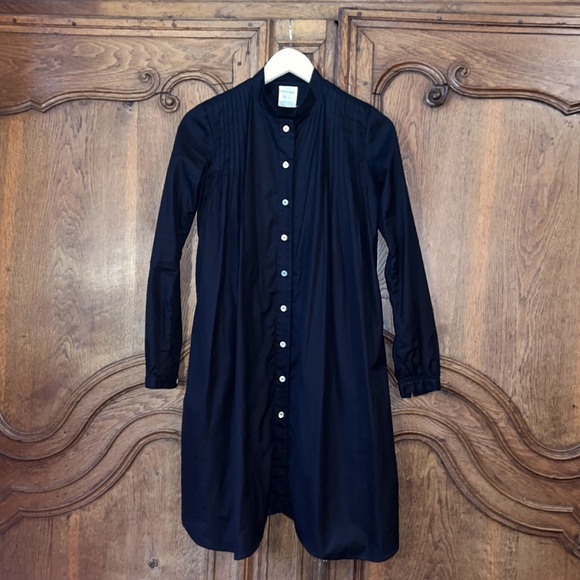 Billy Reid Button Down Long Sleeve Black Dress - Picture 1 of 16